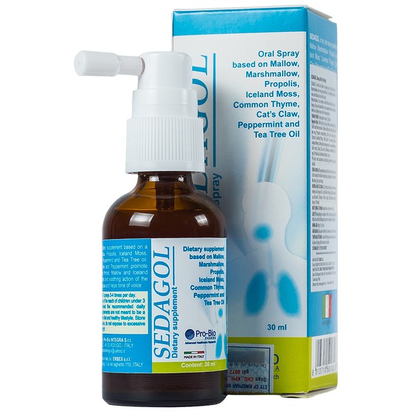 Combo 2 hộp Sedagol Oral Spray Pro-Bio keo ong đen 30ml - Giúp bảo vệ vùng họng, giúp giảm ho, viem họng, dịu họng, làm sạch họng.