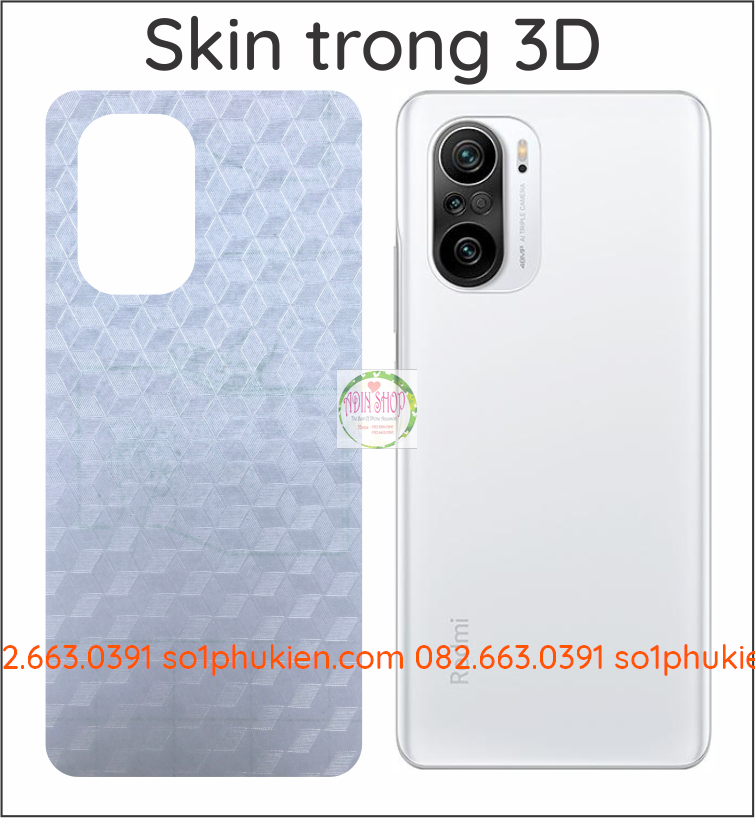 Miếng dán mặt lưng skin carbon xiaomi poco f3 / k40 / k40 pro