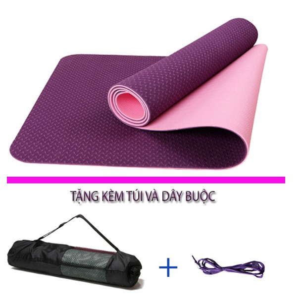 Thảm Tập Yoga 2 Lớp TPE Cao Cấp Tặng Kèm Túi đựng Thảm Siêu Ưu Đãi tại Lazada Thảm Tập Yoga 2 Lớp TPE Cao Cấp Tặng Kèm Túi đựng Thảm Siêu Ưu Đãi tại Lazada