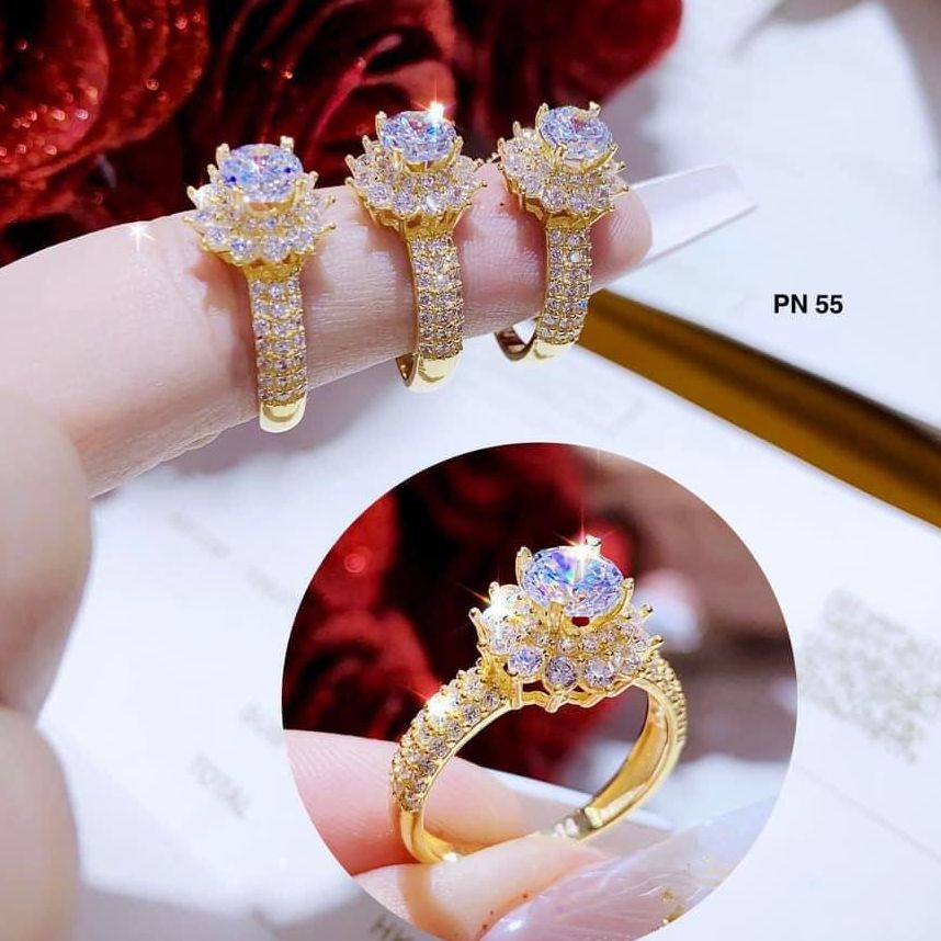 Beautiful women ring, white gold ring, sterling silver ring, luxury Phale ring, luxury diamond ring, 24K non gold ring, wedding gold ring, feng Shui stone ring women's fashion ring-jewelry Gado nm424 guaranteed not black