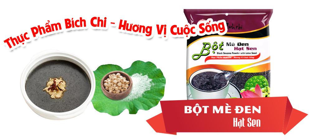 Bột mè đen hạt sen Bích Chi không đường - 300g/ bịch