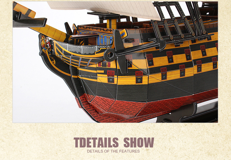 Mô hình giấy 3D CubicFun - HMS Victory - T4019h