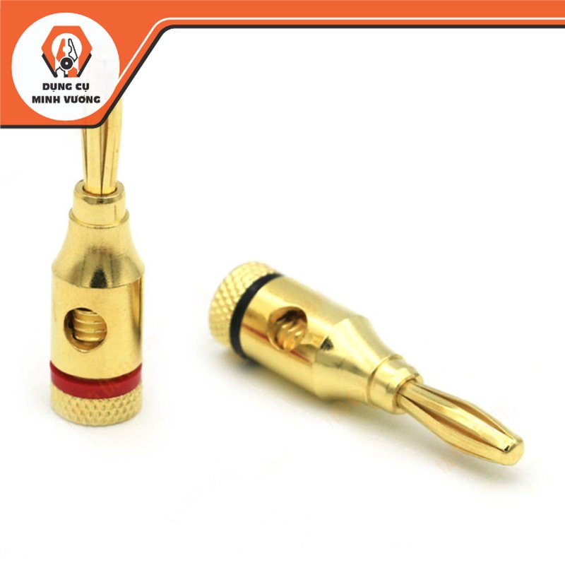 Cặp 2 Jack Bắp Chuối Mạ Vàng dùng cắm loa.