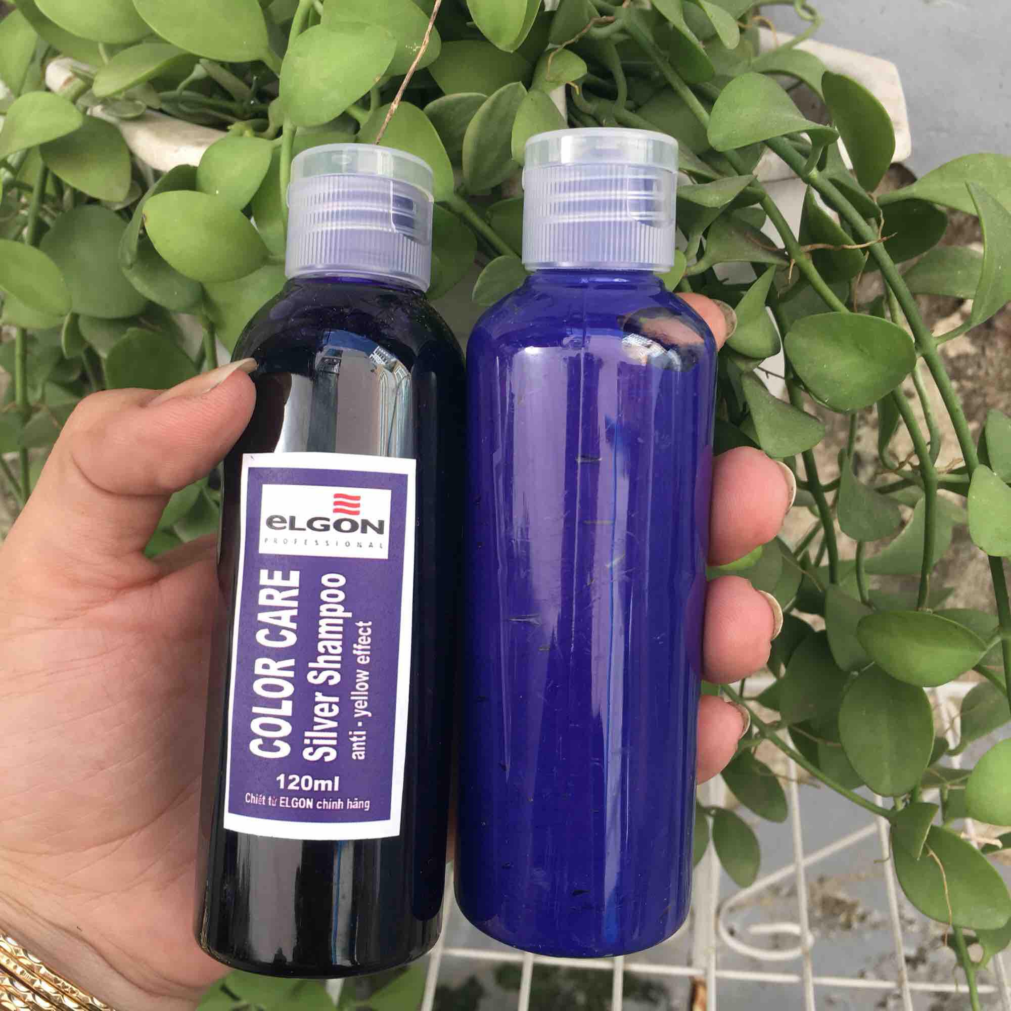 [HCM]BỘ DẦU GỘI XẢ KHỬ ÁNH VÀNG ELGON SILVER CHAI CHIẾT MINI 120ml x 2
