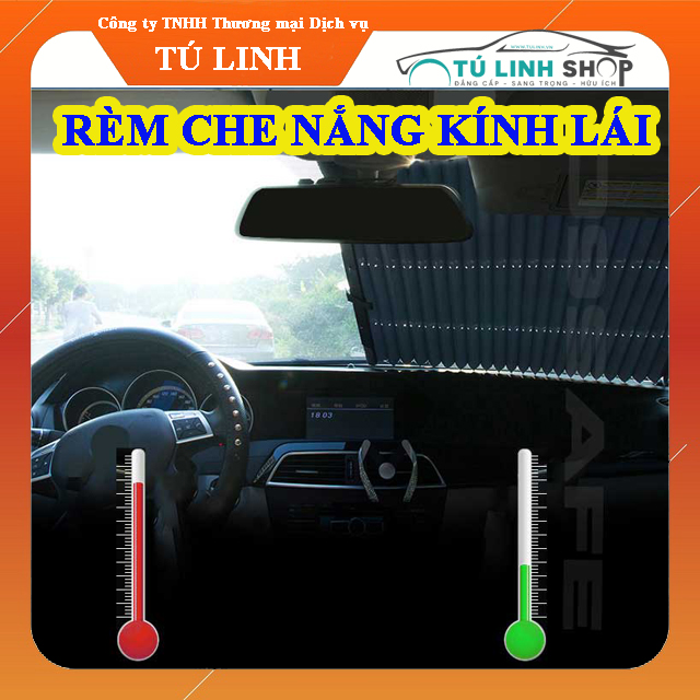 Rèm Che nắng kính lái ô tô mẫu 2  có thể xếp gọn cao cấp (70 cm)