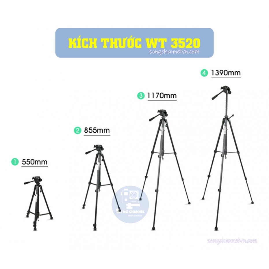 Chân máy ảnh Tripod Weifeng WT-3520