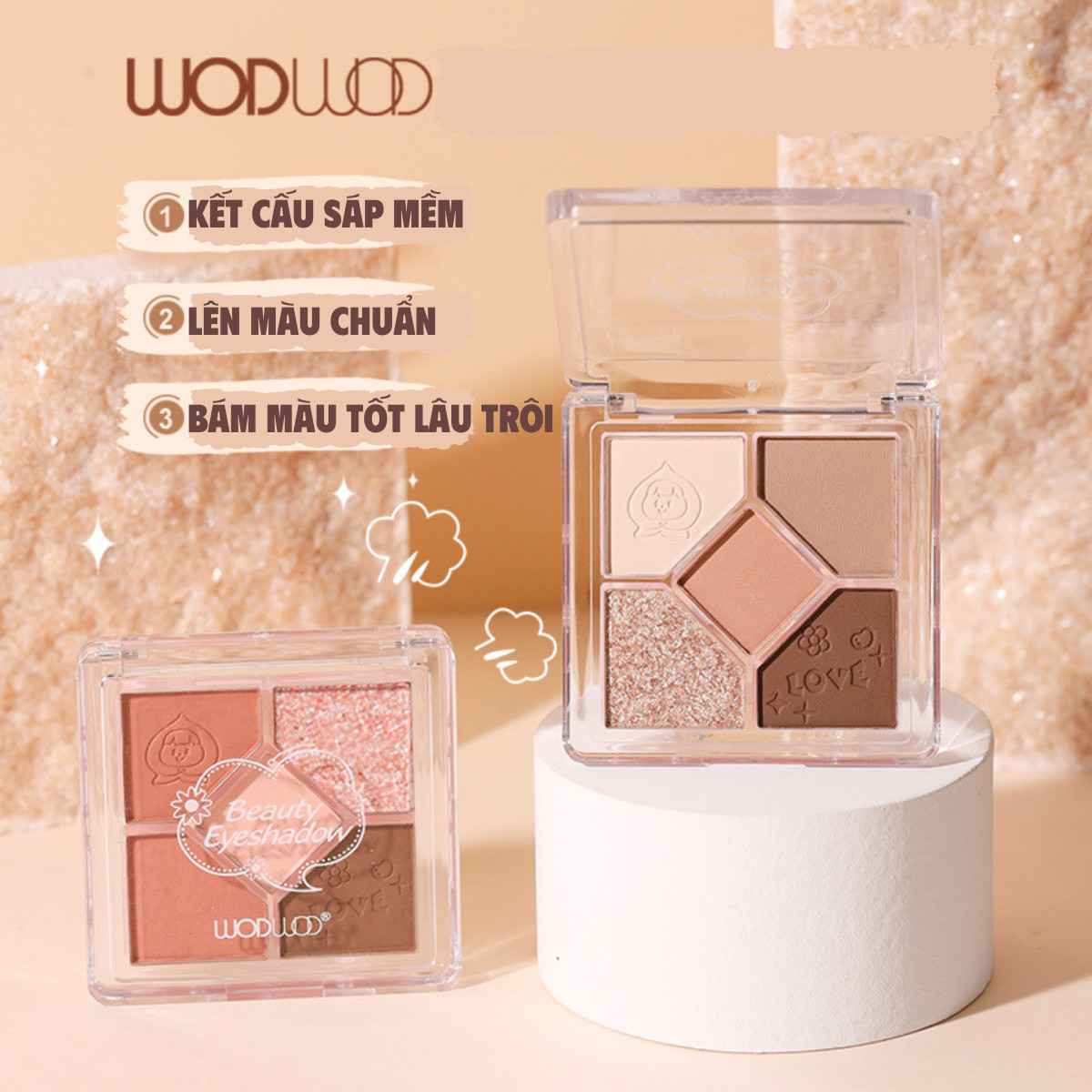 Bảng Phấn Mắt 5 Ô Màu WODWOD Pocket Magic W937