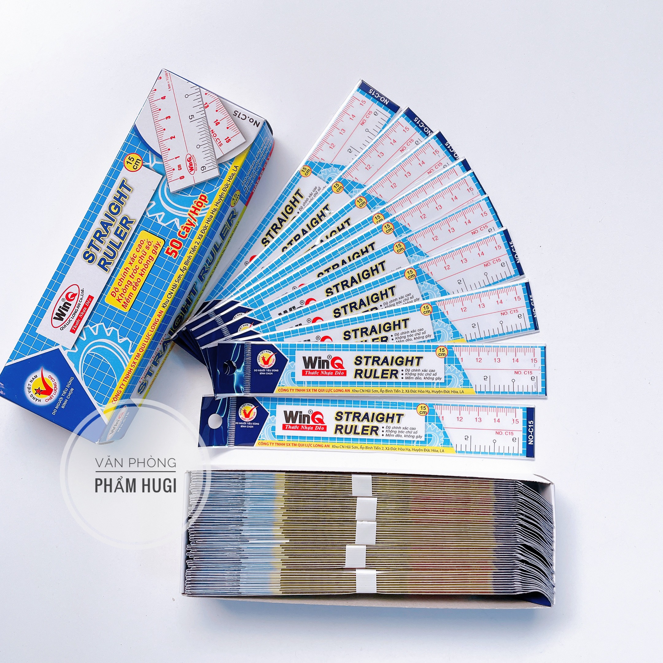 Combo 2 cây thước kẻ dẻo WinQ 15cm