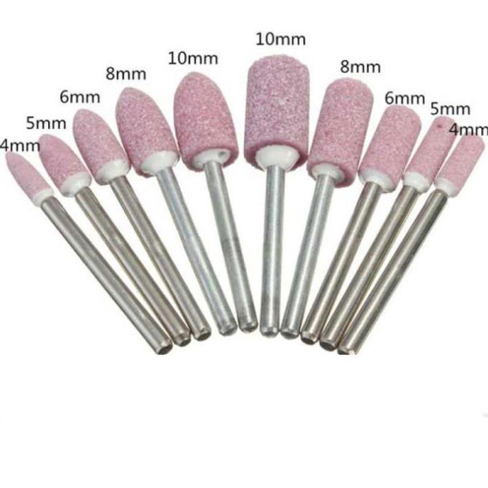 Bộ 20 mũi khoan mài lũa bonsai phủ kim cương chân 3ly hoặc kết hợp 10 mũi đá mài chân 3ly
