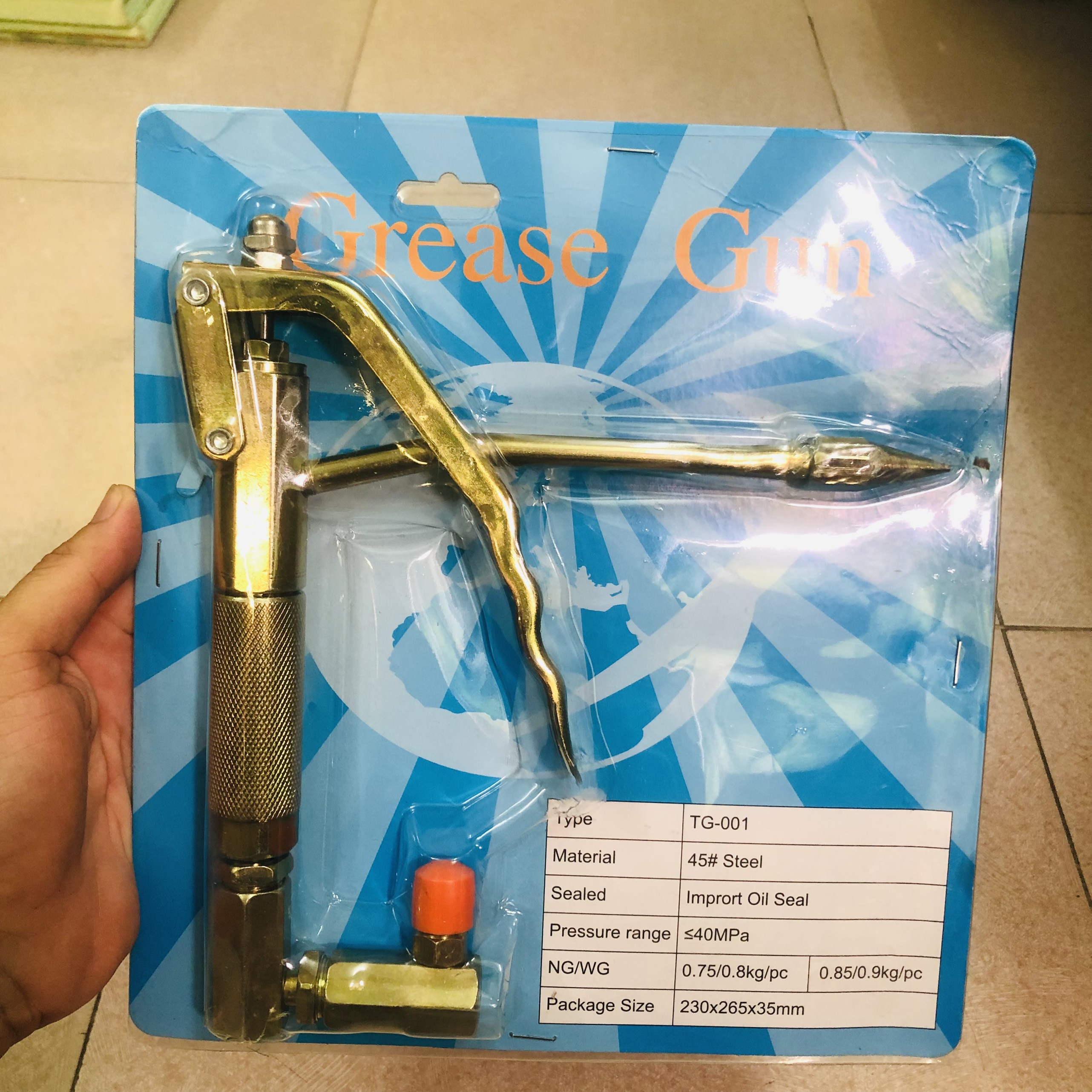 Tay bơm mỡ hơi TUNUK súng bơm mỡ bò khí nén dậm chân, thích hợp lắp cho nhiều dòng máy khác nhau , tặng quà 15k