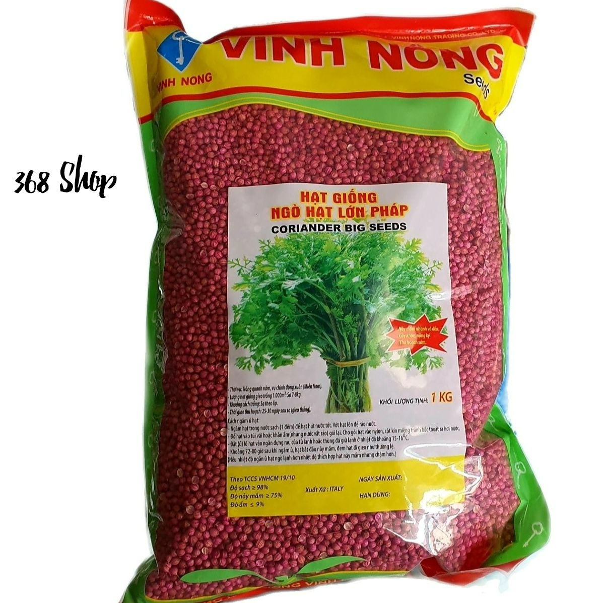 (Combo 5kg)💎 Hạt giống Ngò Hạt Lớn Pháp VINH NÔNG hạt lớn (Pháp)💖