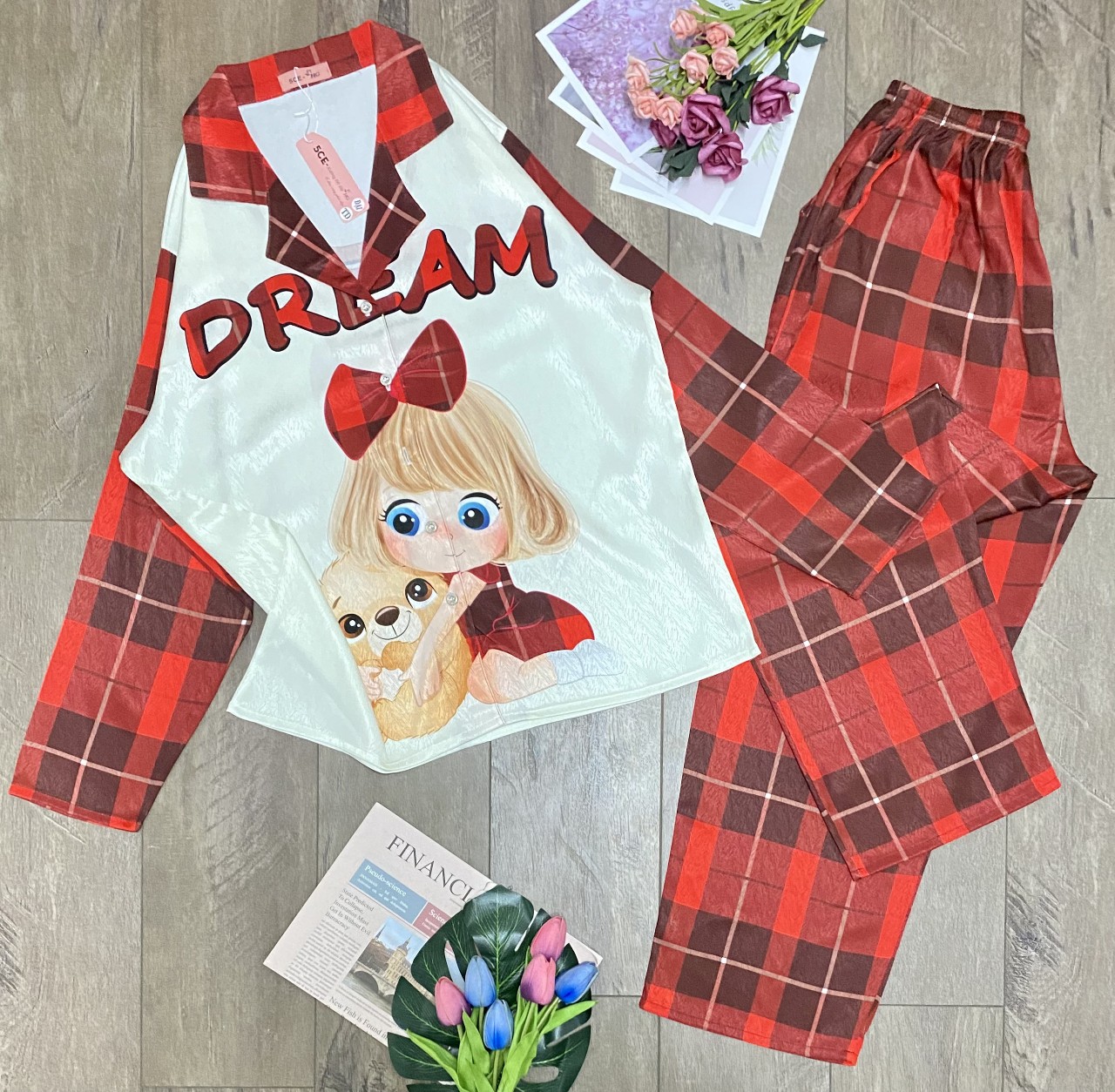 Big size - bộ pyjama lụa xước ánh kim cao cấp hàng thiết kế mới.