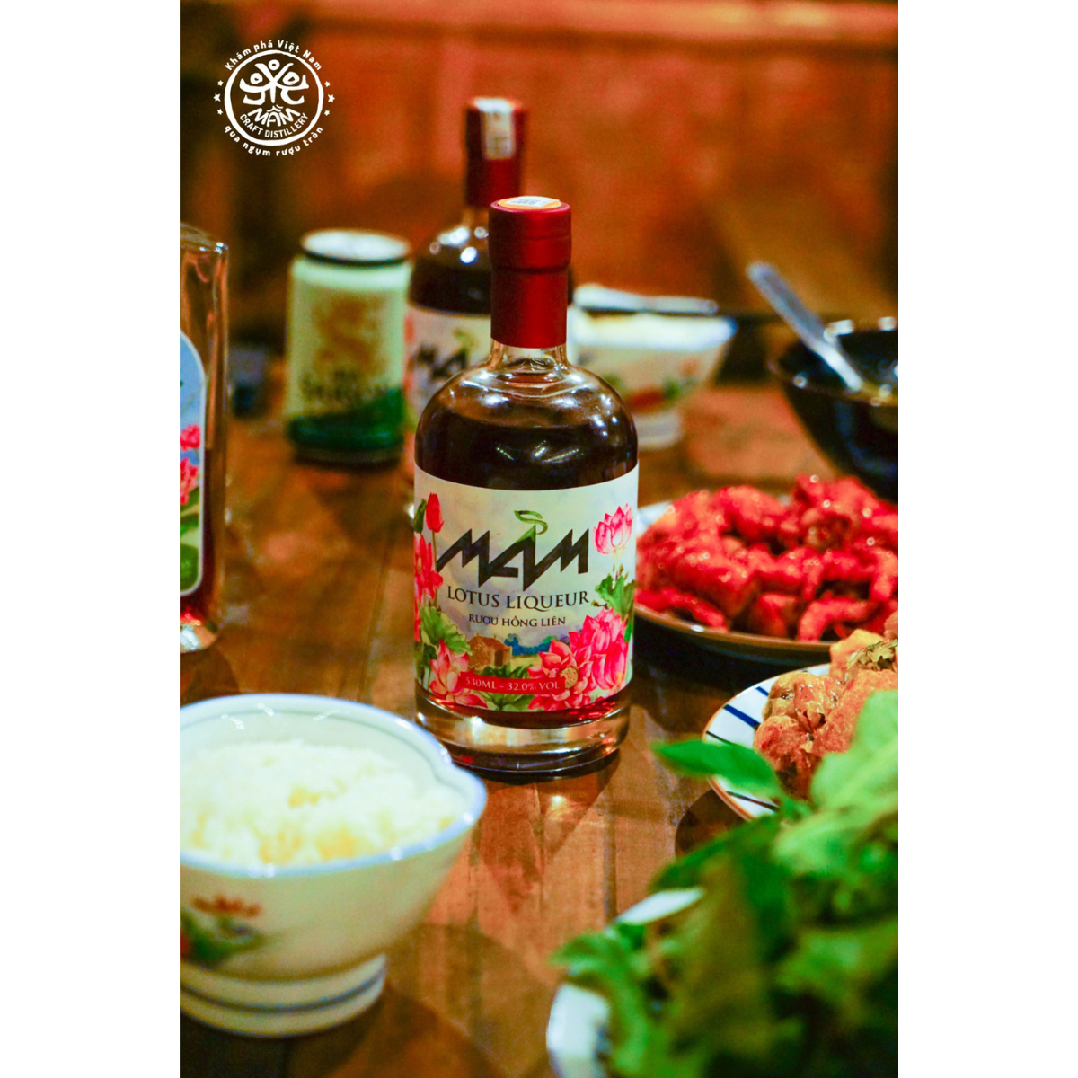 Nước Lên Men Sen Hồng - Mầm - Chai 530ml (nước lên men hồng liên)