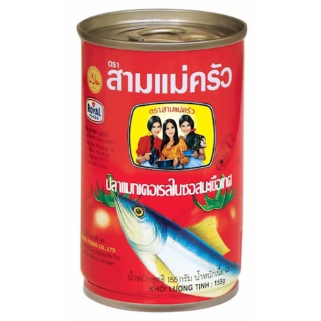 Lốc 10 hộp cá mòi thái lan 3 cô gái 155g