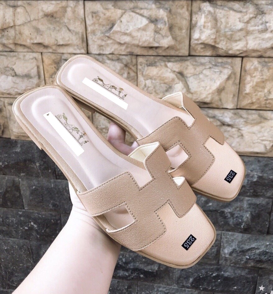 DÉP NỮ ĐẾ THẤP CHỮ H CÓ SIZE LỚN