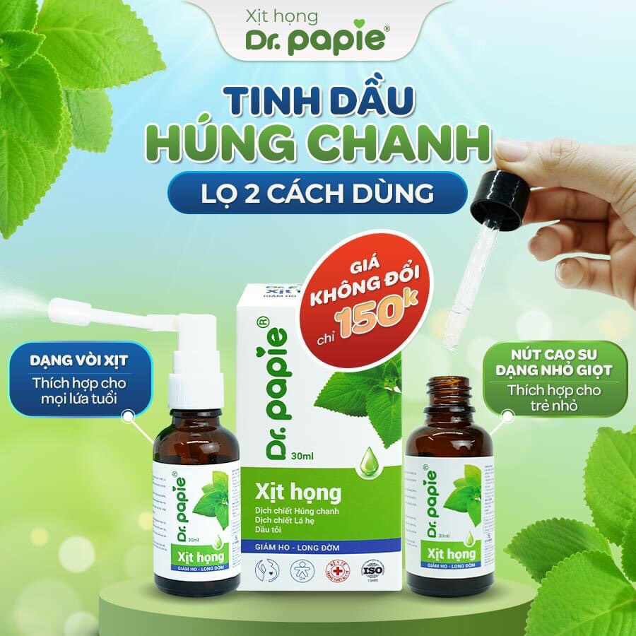 Xịt họng húng chanh Dr.Papie