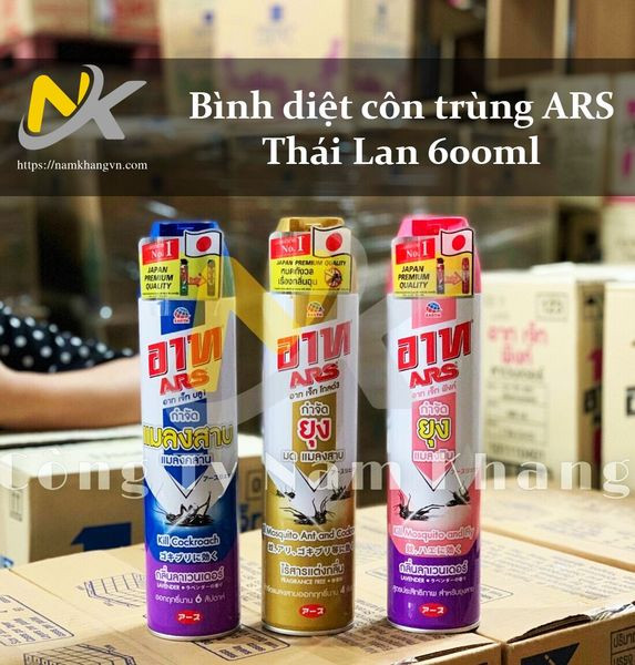 Nội Địa Thái Chai xịt muỗi, gián, côn trùng ARS hàng Thái Lan 600ml