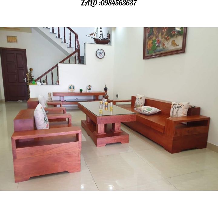 Bàn ghế sofa  gỗ gõ đỏ