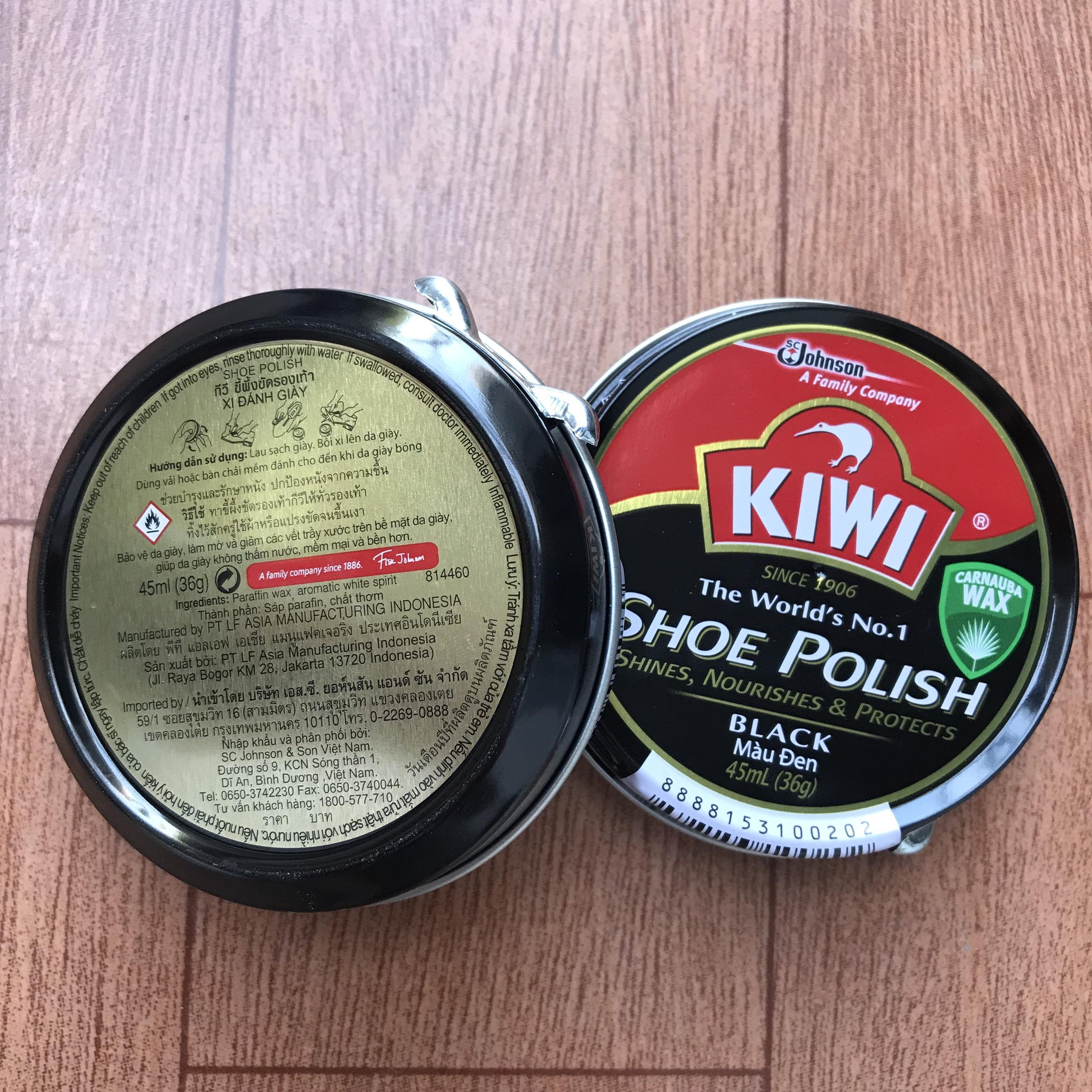 XI ĐÁNH GIÀY KIWI MÀU ĐEN HÀNG THÁI_DẠNG SÁP 45ML