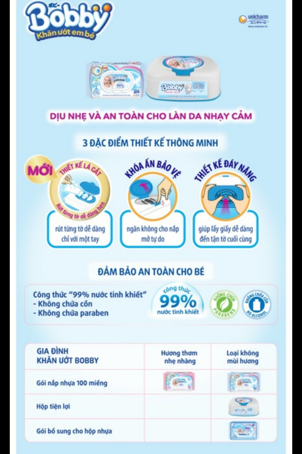 [HCM]Khăn ướt trẻ em Bobby 100 miếng