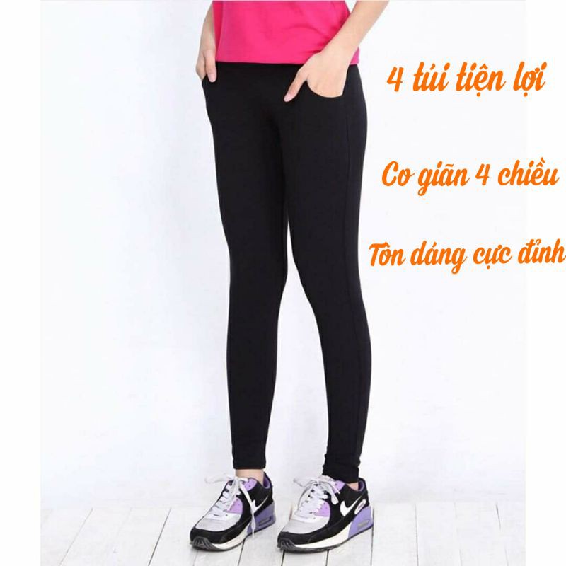 Quần Legging Cạp Cao 4 Túi