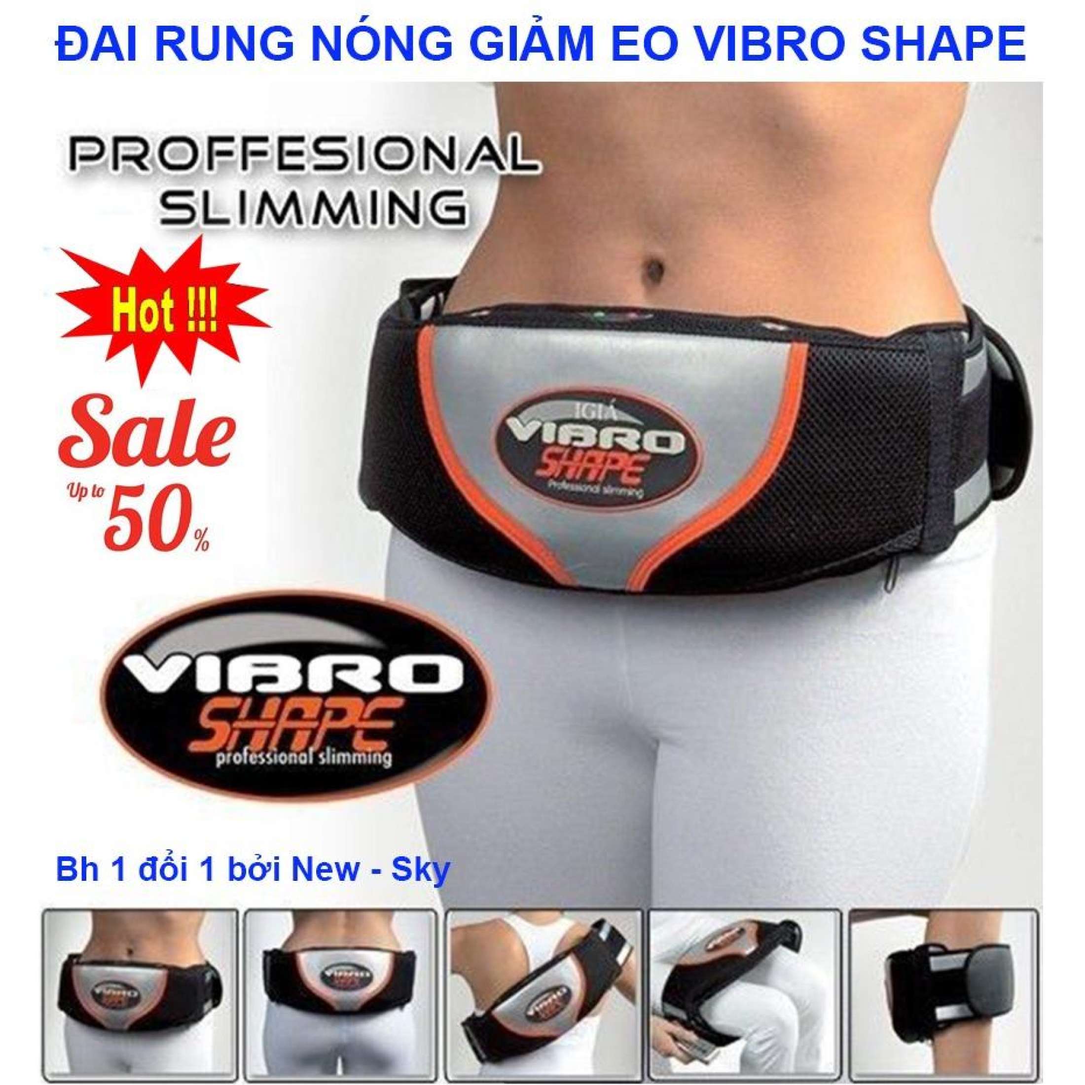 [HCM]Đai mát xa giảm eo rung nóng Vinbro .