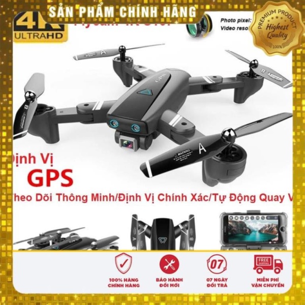 ️Cao Cấp + GPS️Máy bay camera 4K S167 GPS flycam mini điều khiển từ xa quay phim, chụp ảnh, chống rung kết nối wifi