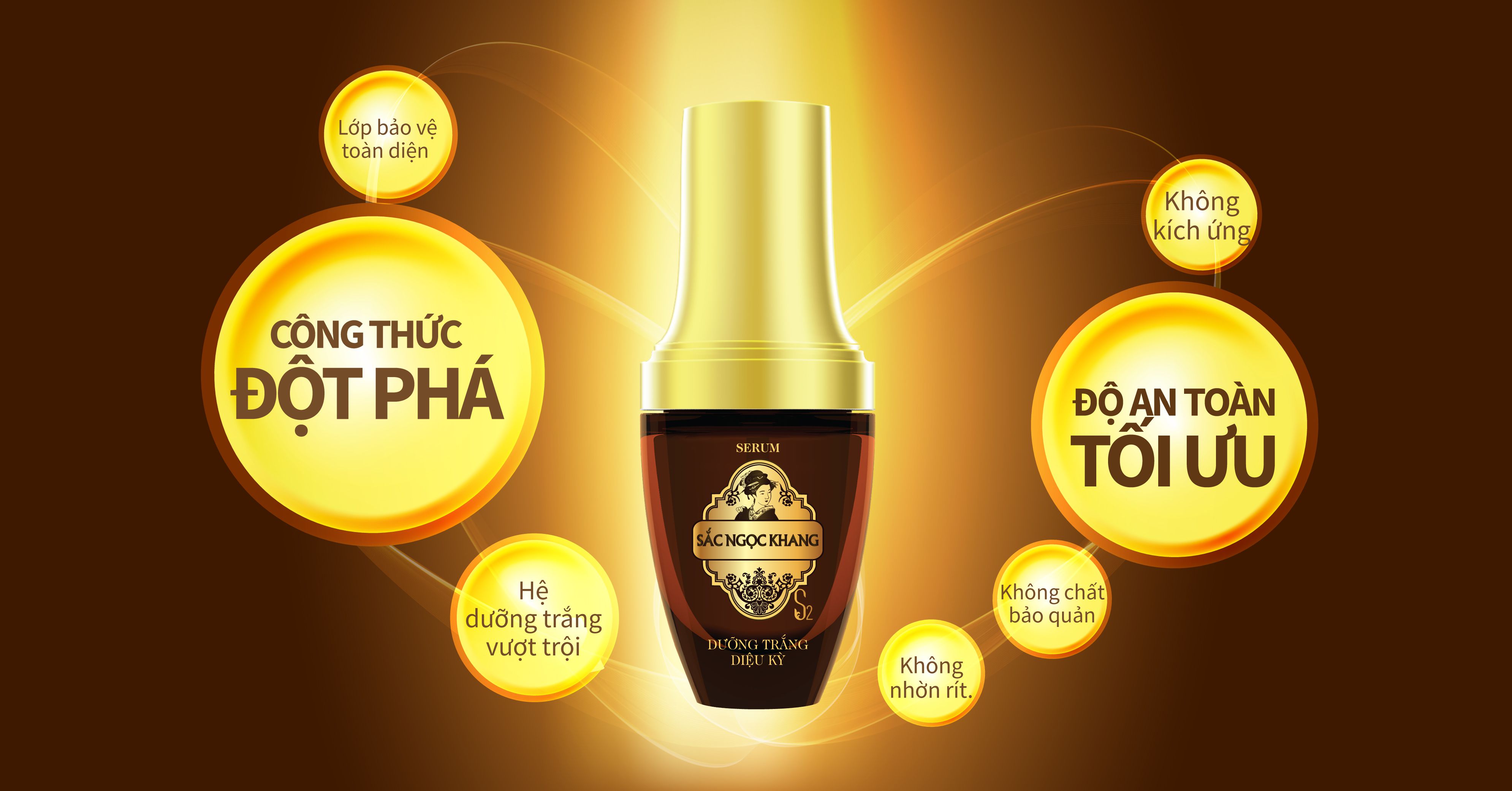 [HCM]Combo dưỡng da 3 món Sắc Ngọc Khang [Serum 20ml + Kem chống nắng 50g+ Sữa rửa mặt 100g]