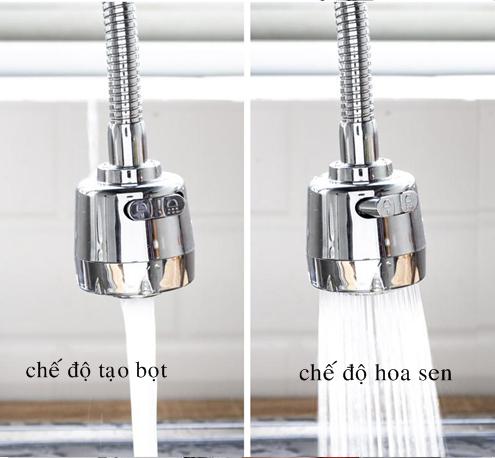 [HCM]Combo 2 Đầu Vòi Rửa Chén Bát Xoay 360 độ Đầu Vòi Phun Nước Áp Lực Cao Đầu Vòi Rửa Chén Tăng áp (dài 20cm)