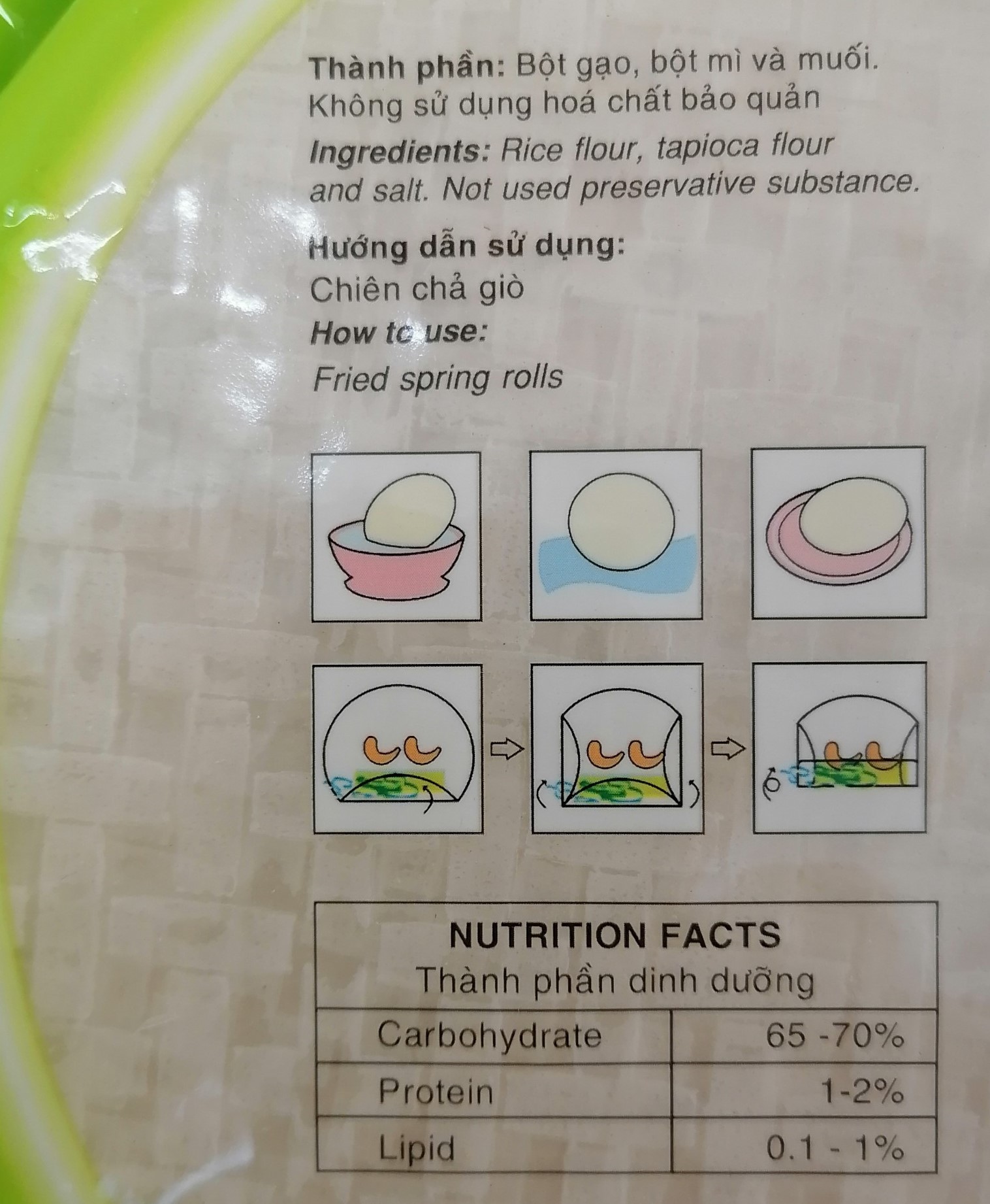 [Túi 400g (16cm)] BÁNH TRÁNG CHIÊN CHẢ GIÒ [VN] BÍCH CHI Fried Spring Rolls