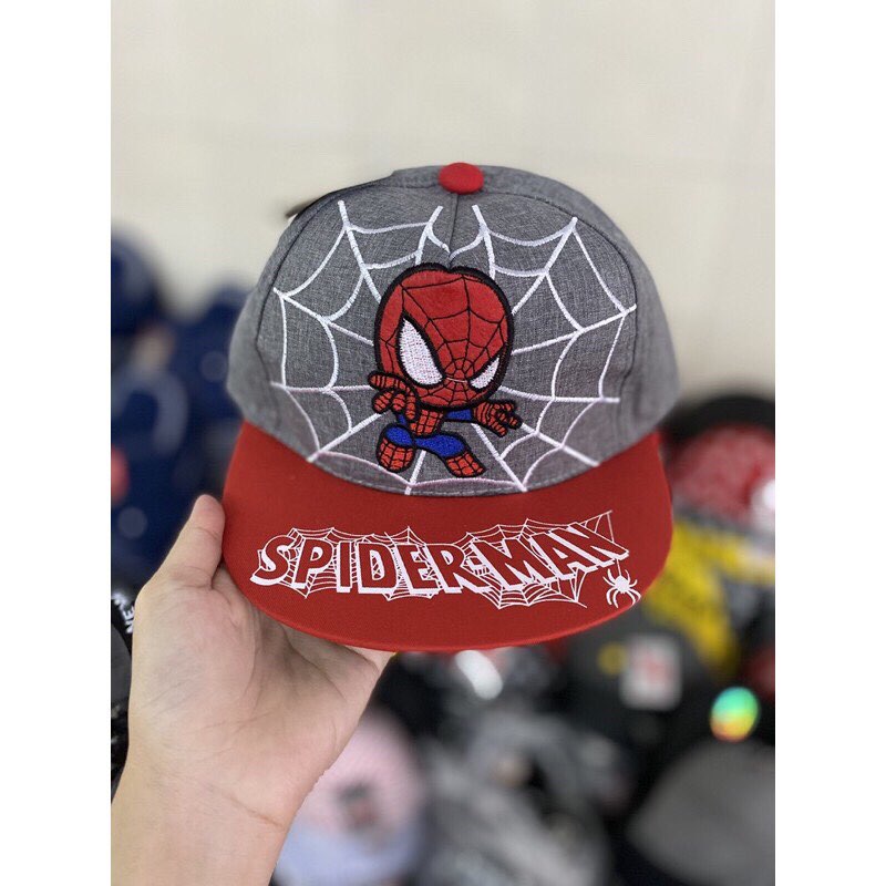 Giảm giá Mũ snapback con nhện spiderman cho bé trai 2 - 6 tuổi - BeeCost