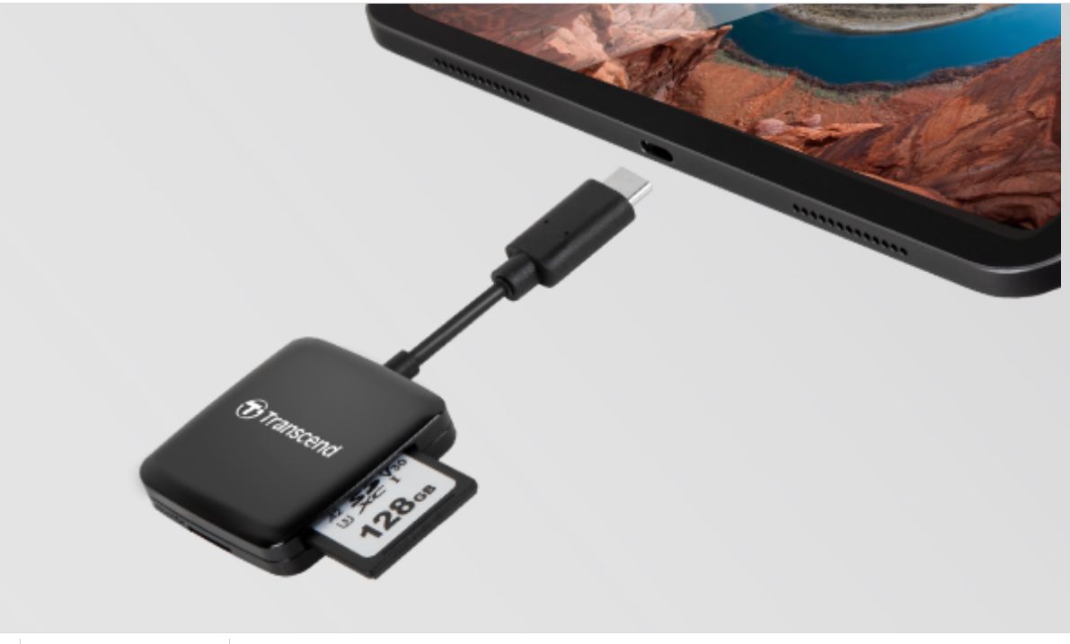 Đầu đọc thẻ nhớ SD/microSD chuẩn USB TypeC Transcend TS-RDC3 Chính Hãng