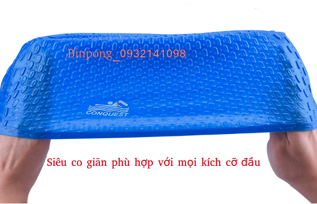 Nón bơi silicon Conquest - màu hồng