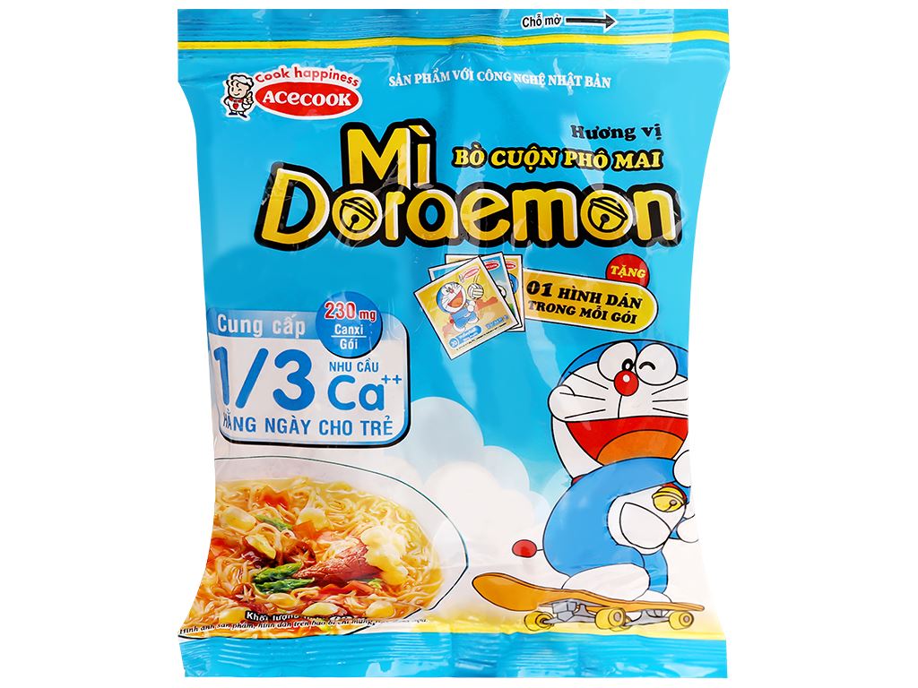 CB 15 GÓI MÌ DOREAMON BÒ CUỘN PHÔ MAI 62GR- 44128
