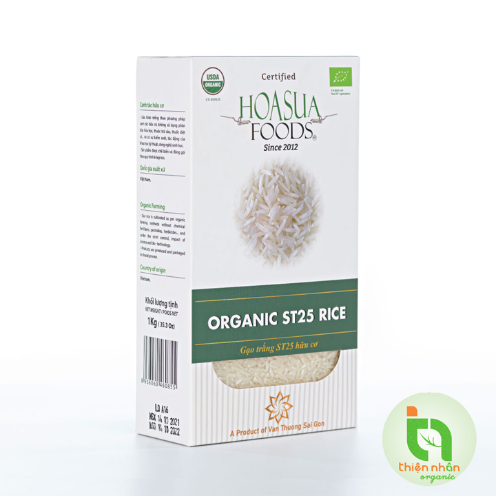 Gạo trắng hữu cơ ST25 Hoa Sữa 1kg