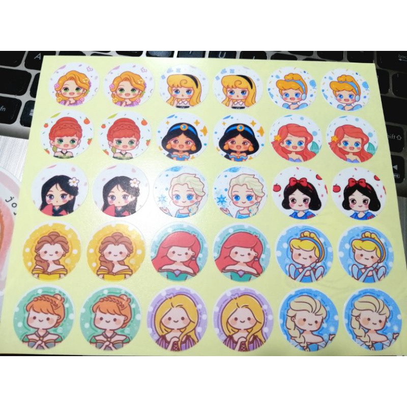 30 miếng dán stickers hình CÔNG CHÚA DISNEY