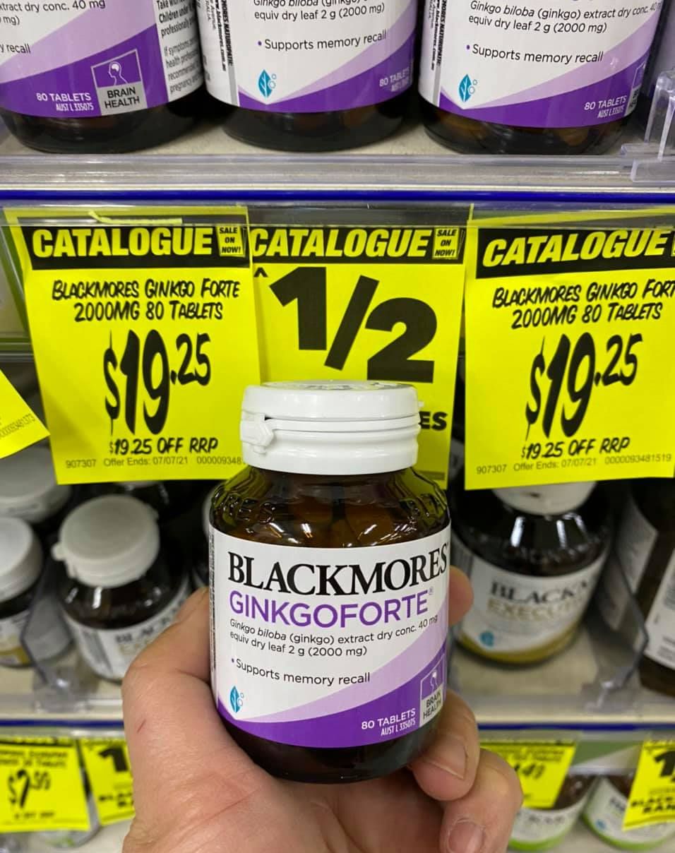 Bổ não Ginkgoforte Blackmores - 80v tăng cường trí nhớ