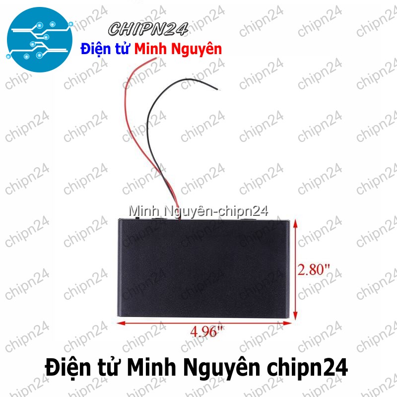 [1 cái] (C7) Hộp Đế pin 8 viên AA (có nắp, có công tắc) - HH000599