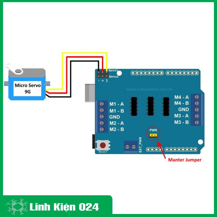 Module điều khiển động cơ L293D - Shield mở rộng cho Arduino