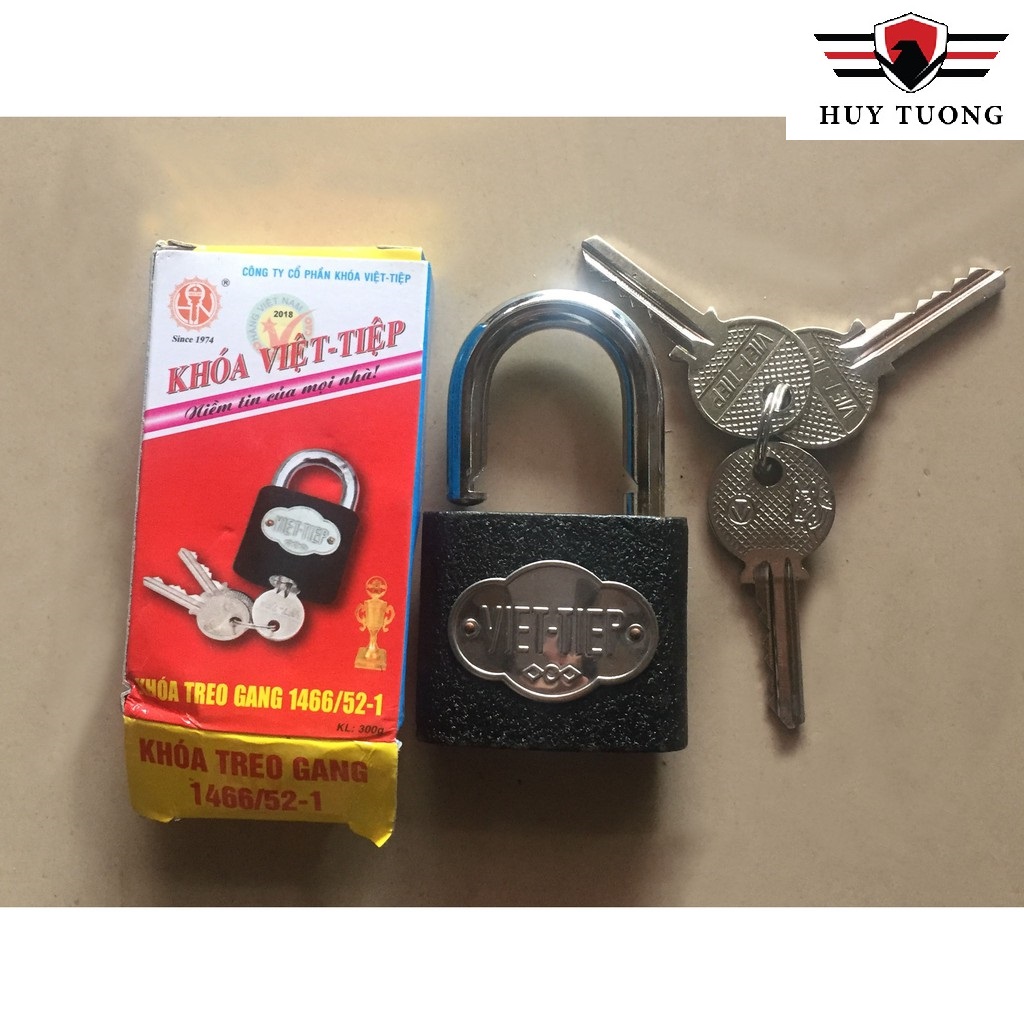 Khóa treo gang bấm Việt Tiệp 73 x 50 phi 8 (1466/52-1)