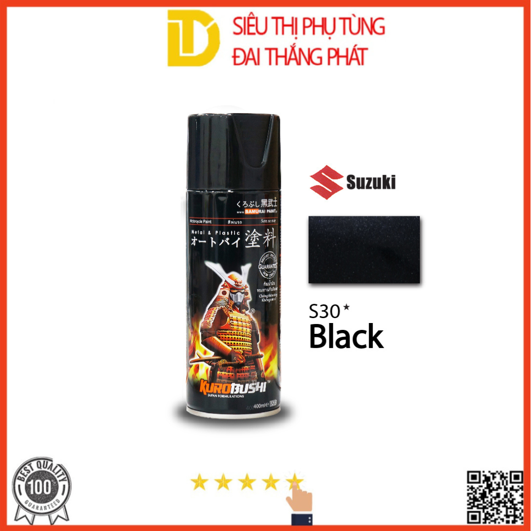 Sơn samurai sơn xịt xe máy s30* màu đen