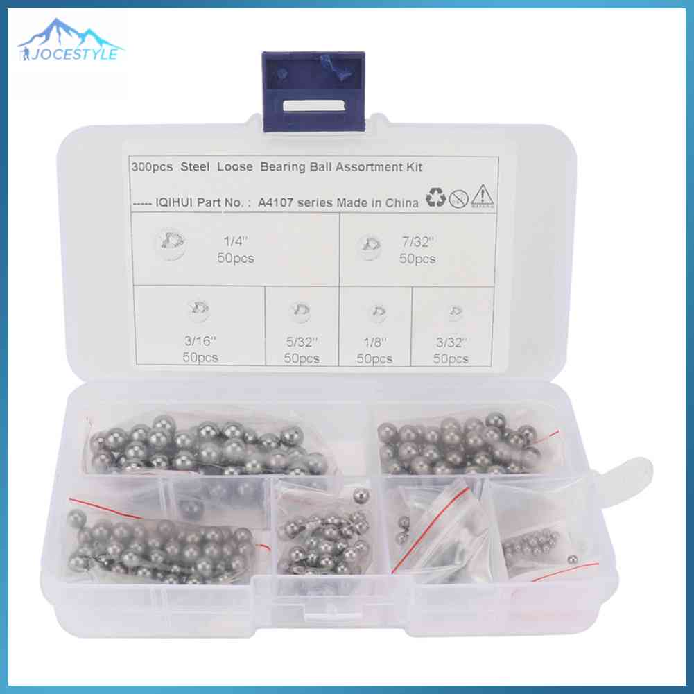 300pcs 6 Sizes Precision Steel Bearing Ball 2/32 1/8 5/32 3/16 7/32 1/4 inch G25 Bikes Parts