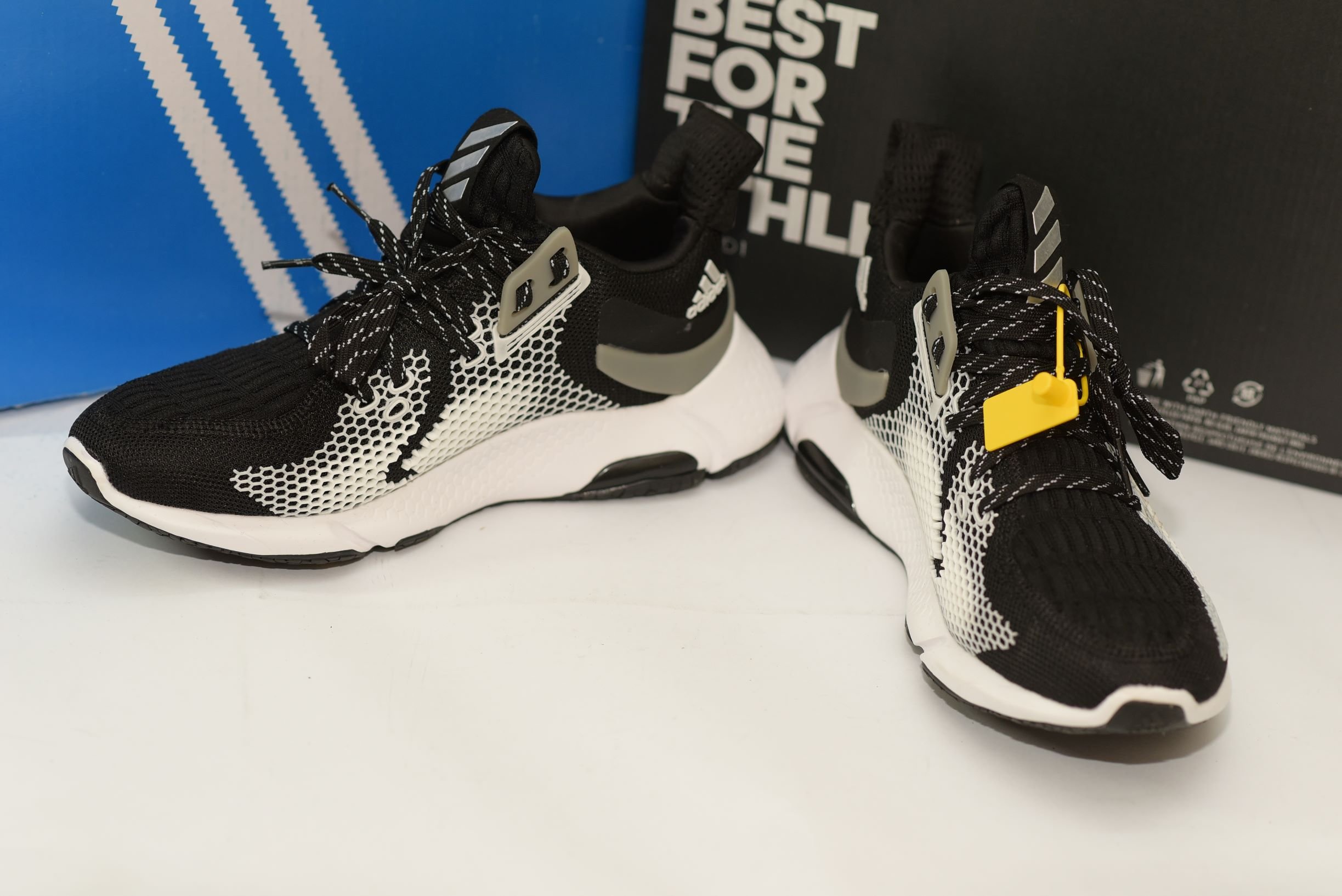 [Siêu Sale] Giày Sneaker Nam Nữ Alphabounce Đen Đế Trắng (Fullbox+ Tặng hộp bảo vệ box)