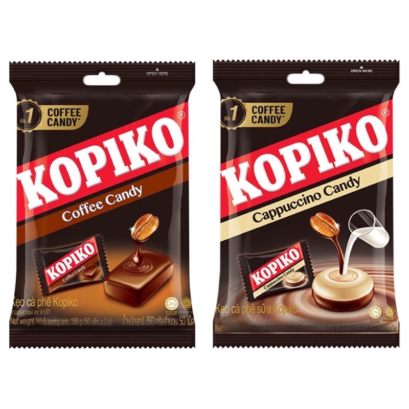 Kẹo cà phê đen /cà phê sữa Kopiko 140g (40 viên)