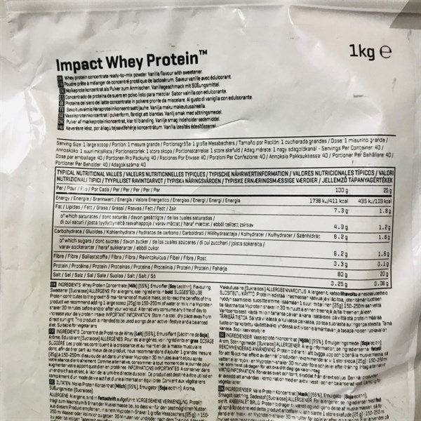 Tặng Quà Sữa Whey Myprotein Tăng Cơ Myprotein Impact Whey Protein 1Kg 40