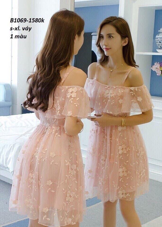 ĐẦM REN TRỄ VAI HMT088LC