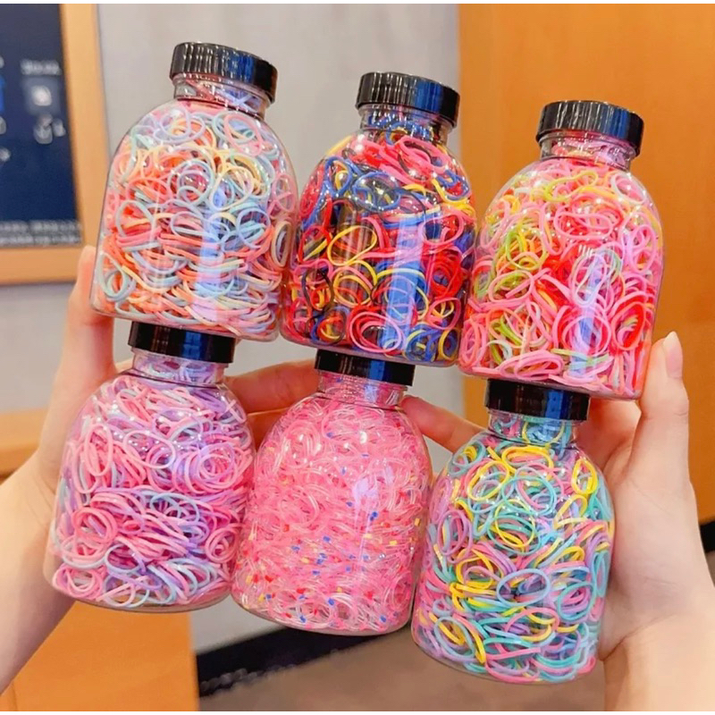 Set 1000 Dây Thun Buộc Tóc Nhiều Màu Sắc