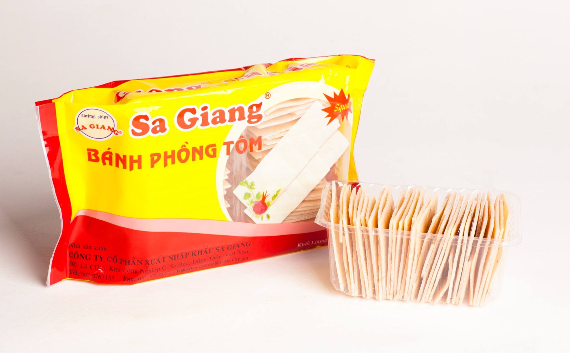 [HCM]Bánh phồng tôm vuông - Sa Giang 400g