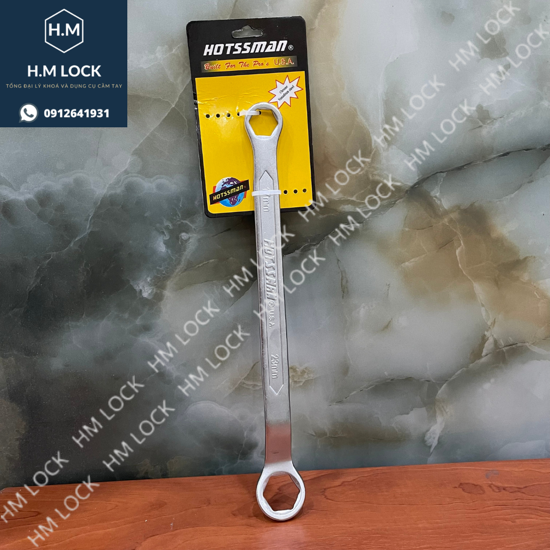 Cờ lê vòng 17x13mm lục giác hotssman vạn súp bắp xe máy - thép siêu cứng, không gỉ cao cấp - hm lock