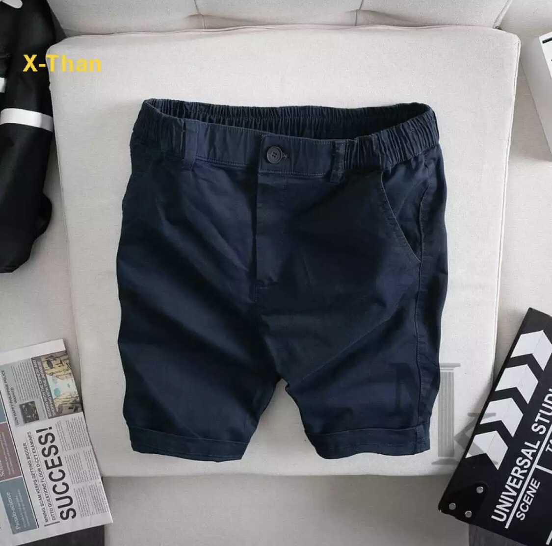 Quần short kaki nam cạp chun co giản T01